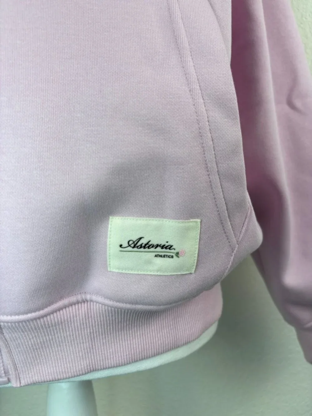 Astoria Athletics small powder pink FormFleece zip hoodie oversized athleisure